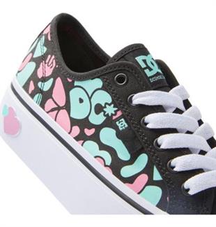DC Shoes ADJS300280 Manual Platform Black/Crazy Pink/Turquoise Kadın Sneaker