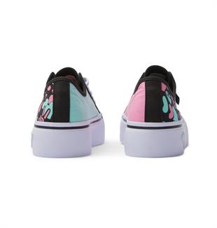 DC Shoes ADJS300280 Manual Platform Black/Crazy Pink/Turquoise Kadın Sneaker