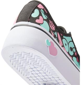 DC Shoes ADJS300280 Manual Platform Black/Crazy Pink/Turquoise Kadın Sneaker