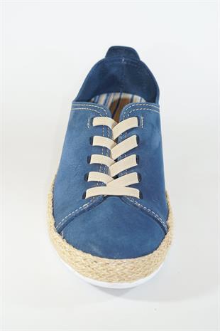 FreeFoot 10110 Lacivert Nubuk Kadın Babet