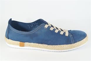 FreeFoot 10110 Lacivert Nubuk Kadın Babet