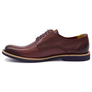 FreeFoot 438 Bordo Deri Erkek Ayakkabı