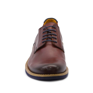 FreeFoot 438 Bordo Deri Erkek Ayakkabı
