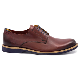 FreeFoot 438 Bordo Deri Erkek Ayakkabı