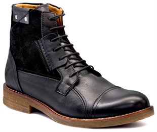 FreeFoot 6558 Siyah Deri Erkek Bot