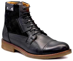 FreeFoot 6558 Siyah Deri Erkek Bot