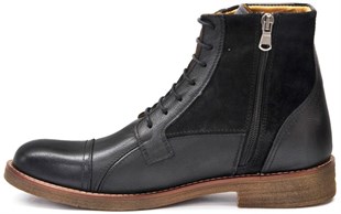 FreeFoot 6558 Siyah Deri Erkek Bot