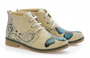 Goby PH203 Bej Desenli Kadın Bot