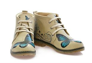 Goby PH203 Bej Desenli Kadın Bot