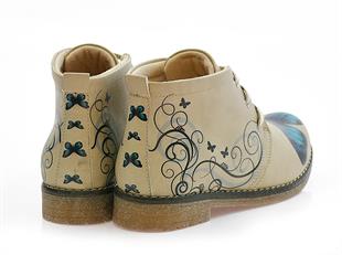 Goby PH203 Bej Desenli Kadın Bot