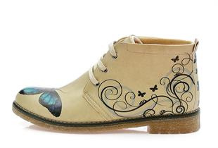 Goby PH203 Bej Desenli Kadın Bot