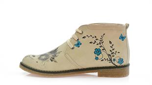 Goby PH212 Bej Desenli Kadın Bot