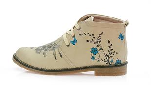 Goby PH212 Bej Desenli Kadın Bot