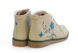 Goby PH212 Bej Desenli Kadın Bot