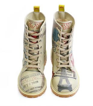 Goby TMB1011 Bej Desenli Kadın Bot