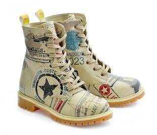 Goby TMB1011 Bej Desenli Kadın Bot