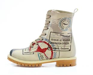 Goby TMB1011 Bej Desenli Kadın Bot