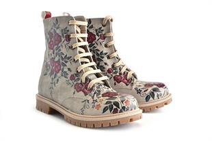 Goby TMB1046 Bej Desenli Kadın Bot