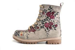 Goby TMB1046 Bej Desenli Kadın Bot