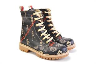 Goby TMB1058 Siyah Desenli Kadın Bot