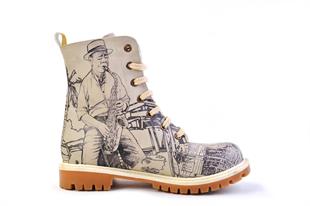 Goby TMB1062 Bej Desenli Kadın Bot