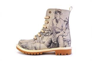 Goby TMB1062 Bej Desenli Kadın Bot