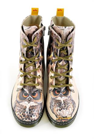 Goby WMRT124 Bej Desenli Kadın Bot