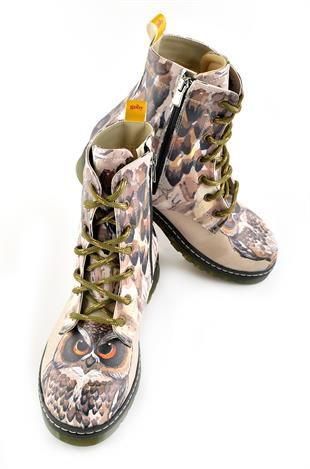 Goby WMRT124 Bej Desenli Kadın Bot