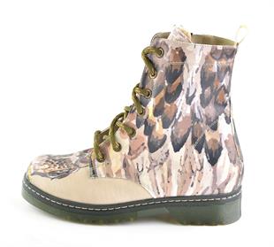 Goby WMRT124 Bej Desenli Kadın Bot