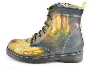 Goby WMRT129 Yeşil Desenli Kadın Bot