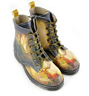 Goby WMRT129 Yeşil Desenli Kadın Bot