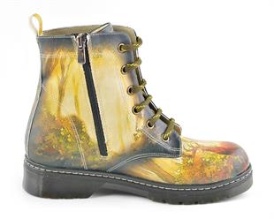 Goby WMRT129 Yeşil Desenli Kadın Bot