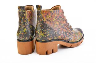 Goby YHP106 Yeşil Desenli Kadın Bot