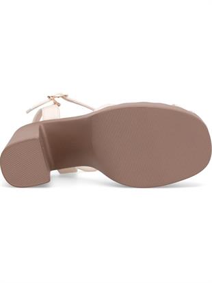 Guja 26Y491-6 Krem Kadın Topuklu Ayakkabı
