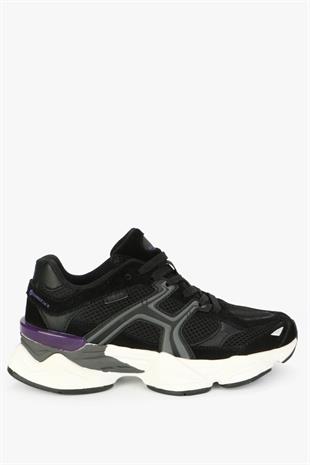 Hammerjack 101 25009-Z Siyah Mor Süet Kadın Sneaker