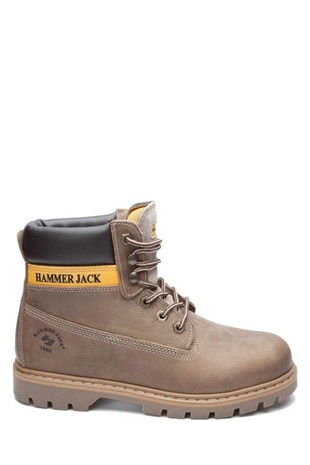 HammerJack 102 16600-G Kum Crazy Deri Kadın Bot