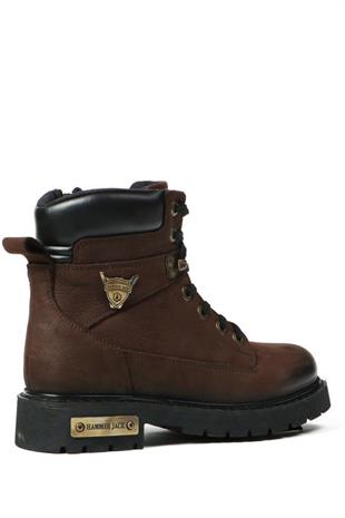 Hammerjack 102 18501-G Kahve Yıkama Nubuk Kadın Bot