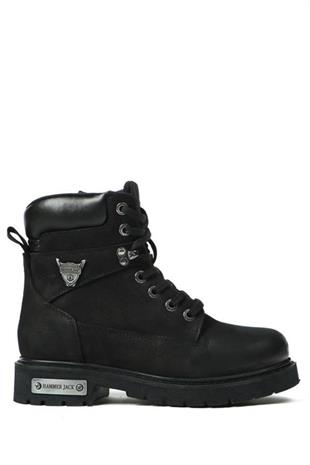 Hammerjack 102 18501-G Siyah Nubuk Kadın Bot