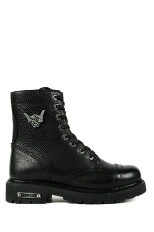 Hammerjack 102 18505-G Siyah Deri Kadın Bot