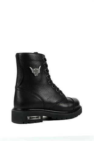 Hammerjack 102 18505-G Siyah Deri Kadın Bot