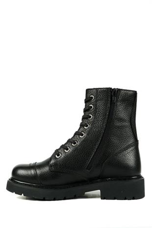 Hammerjack 102 18505-G Siyah Deri Kadın Bot