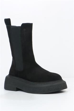 Hammerjack 455 2328-Z Sorte Siyah Süet Kadın Bot