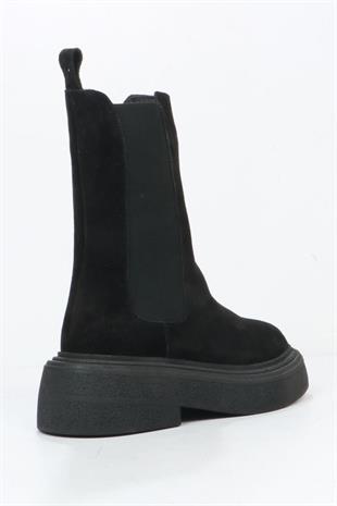 Hammerjack 455 2328-Z Sorte Siyah Süet Kadın Bot