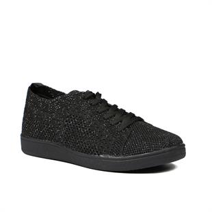 HammerJack 550 380-Z Siyah Simli Kadın Ayakkabı