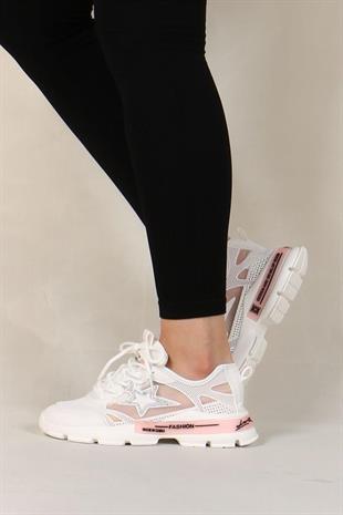 Hammerjack Bergen 101 21435-Z Beyaz-Pembe kadfın Spor Ayakkabı