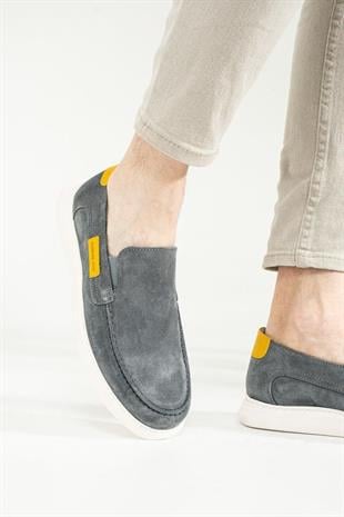 Hammerjack Maykop 22020-M Meet Gri Süet Erkek Ayakkabı