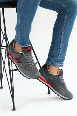 Hammerjack Peru 19250 Meet Gri Kırmızı Erkek Spor Ayakkabı