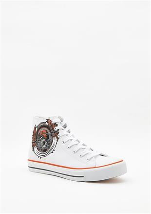 Harley Davidson 023M100358 Pittsburgh White Erkek Sneaker