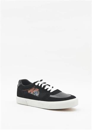Harley Davidson 023M100380 Orlando Black Tekstil/Deri Erkek Sneaker