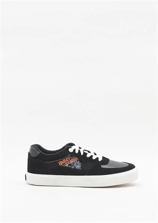 Harley Davidson 023M100380 Orlando Black Tekstil/Deri Erkek Sneaker